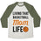 Virgin Teez  Baseball Tee Unisex Tri-Blend Baseball Tee / small / Oatmeal / Moss LIVING THAT BASKETBALL MOM LIFE UNISEX TRI-BLEND BASEBALL TEE