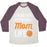 Virgin Teez  Baseball Tee Unisex Tri-Blend Baseball Tee / small / Oatmeal / Maroon LIVING THAT BASKETBALL MOM LIFE UNISEX TRI-BLEND BASEBALL TEE