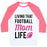 Virgin Teez  Baseball Tee Unisex Classic Baseball Tee / x-small / White/Neon Pink LIVING THAT FOOTBALL MOM LIFE UNISEX CLASSIC BASEBALL TEE