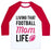 Virgin Teez  Baseball Tee Unisex Classic Baseball Tee / x-small / White/Red LIVING THAT FOOTBALL MOM LIFE UNISEX CLASSIC BASEBALL TEE
