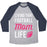 Virgin Teez  Baseball Tee Unisex Tri-Blend Baseball Tee / small / Athletic Gray / Navy LIVING THAT FOOTBALL MOM LIFE UNISEX TRI-BLEND BASEBALL TEE