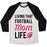Virgin Teez  Baseball Tee Unisex Tri-Blend Baseball Tee / small / Oatmeal / Black LIVING THAT FOOTBALL MOM LIFE UNISEX TRI-BLEND BASEBALL TEE