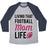 Virgin Teez  Baseball Tee Unisex Tri-Blend Baseball Tee / small / Athletic Gray / Navy LIVING THAT FOOTBALL MOM LIFE UNISEX TRI-BLEND BASEBALL TEE