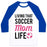 Virgin Teez  Baseball Tee Unisex Classic Baseball Tee / x-small / White/Blue LIVING THAT SOCCER MOM LIFE UNISEX CLASSIC BASEBALL TEE