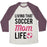 Virgin Teez  Baseball Tee Unisex Tri-Blend Baseball Tee / small / Oatmeal / Maroon LIVING THAT SOCCER MOM LIFE UNISEX TRI-BLEND BASEBALL TEE