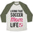 Virgin Teez  Baseball Tee Unisex Tri-Blend Baseball Tee / small / Oatmeal / Moss LIVING THAT SOCCER MOM LIFE UNISEX TRI-BLEND BASEBALL TEE