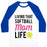 Virgin Teez  Baseball Tee Unisex Classic Baseball Tee / x-small / White/Blue LIVING THAT SOFTBALL MOM LIFE UNISEX CLASSIC BASEBALL TEE