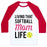 Virgin Teez  Baseball Tee Unisex Classic Baseball Tee / x-small / White/Red LIVING THAT SOFTBALL MOM LIFE UNISEX CLASSIC BASEBALL TEE