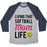 Virgin Teez  Baseball Tee Unisex Tri-Blend Baseball Tee / small / Athletic Gray / Navy LIVING THAT SOFTBALL MOM LIFE UNISEX TRI-BLEND BASEBALL TEE
