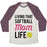 Virgin Teez  Baseball Tee Unisex Tri-Blend Baseball Tee / small / Oatmeal / Maroon LIVING THAT SOFTBALL MOM LIFE UNISEX TRI-BLEND BASEBALL TEE