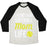 Virgin Teez  Baseball Tee Unisex Tri-Blend Baseball Tee / small / Oatmeal / Black LIVING THAT SOFTBALL MOM LIFE UNISEX TRI-BLEND BASEBALL TEE