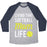 Virgin Teez  Baseball Tee Unisex Tri-Blend Baseball Tee / small / Athletic Gray / Navy LIVING THAT SOFTBALL MOM LIFE UNISEX TRI-BLEND BASEBALL TEE