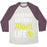 Virgin Teez  Baseball Tee Unisex Tri-Blend Baseball Tee / small / Oatmeal / Maroon LIVING THAT SOFTBALL MOM LIFE UNISEX TRI-BLEND BASEBALL TEE