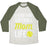 Virgin Teez  Baseball Tee Unisex Tri-Blend Baseball Tee / small / Oatmeal / Moss LIVING THAT SOFTBALL MOM LIFE UNISEX TRI-BLEND BASEBALL TEE