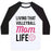 Virgin Teez  Baseball Tee Unisex Classic Baseball Tee / x-small / White/Black LIVING THAT VOLLEYBALL MOM LIFE UNISEX CLASSIC BASEBALL TEE