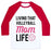 Virgin Teez  Baseball Tee Unisex Classic Baseball Tee / x-small / White/Red LIVING THAT VOLLEYBALL MOM LIFE UNISEX CLASSIC BASEBALL TEE
