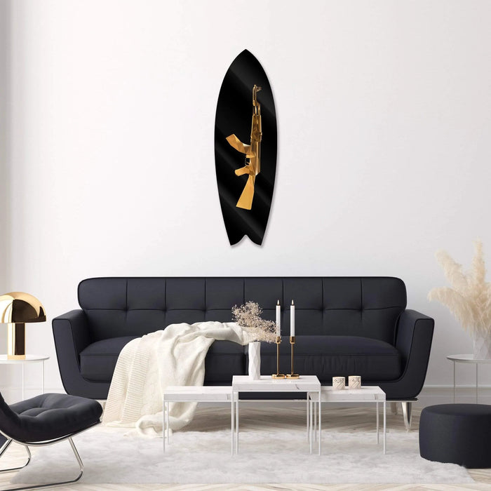 Gold AK 47 Surfboard