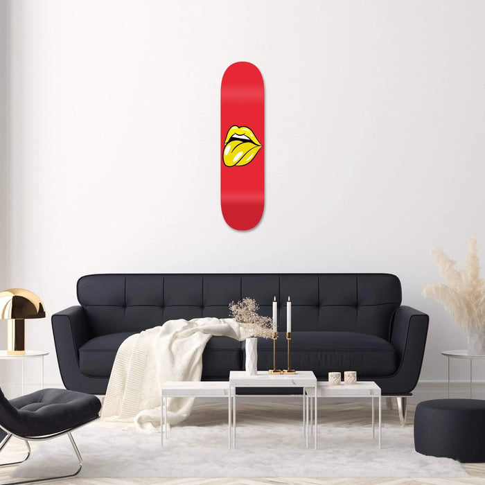 Lips Red Skateboard