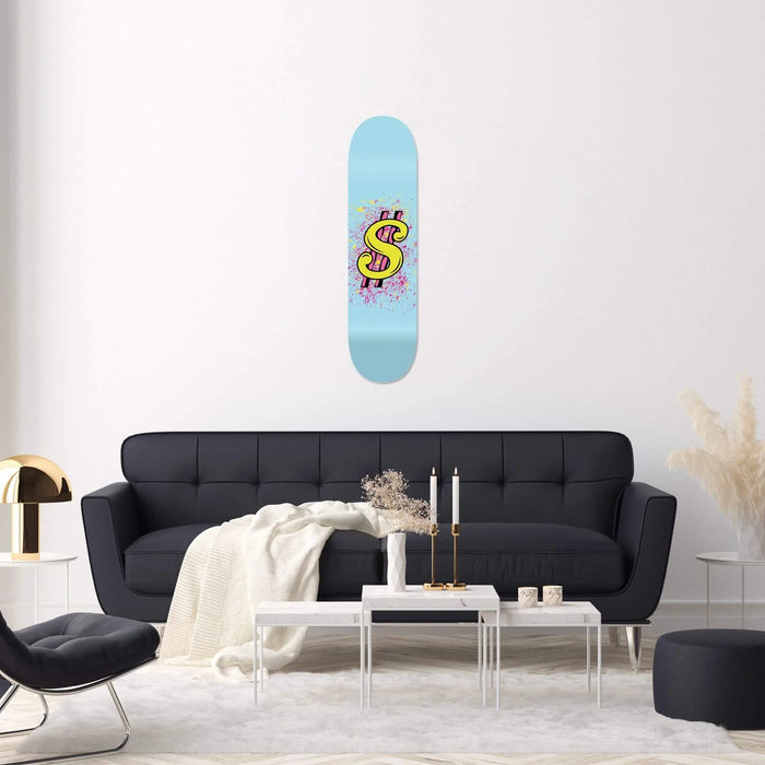 Dollar Light Blue Skateboard