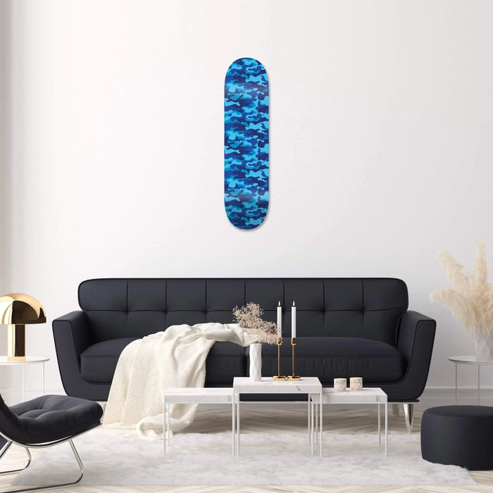 Blue Camo Skateboard