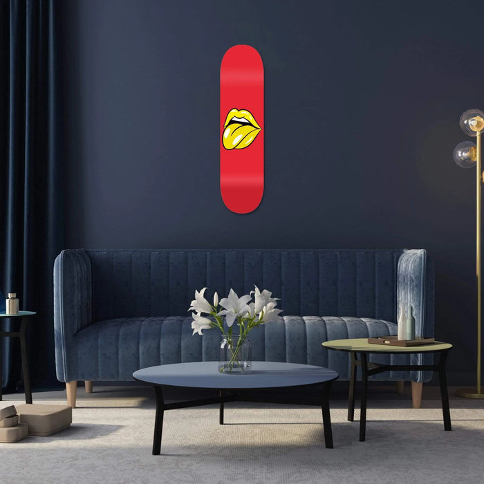 Lips Red Skateboard