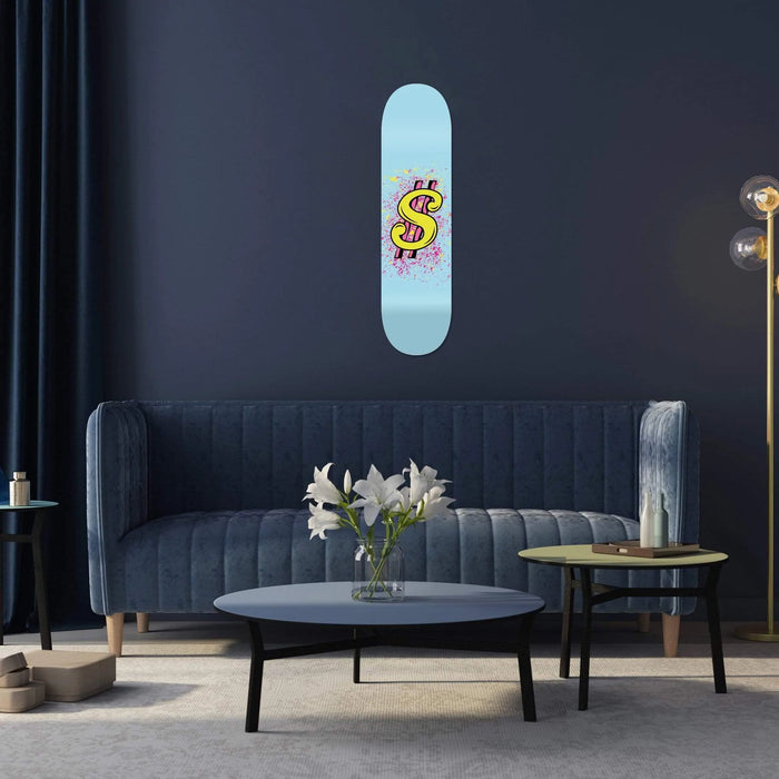 Dollar Light Blue Skateboard