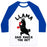 Virgin Teez  Baseball Tee Unisex Classic Baseball Tee / x-small / White/Blue LLAMA SAID KNOCK YOU OUT UNISEX CLASSIC BASEBALL TEE