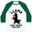 Virgin Teez  Baseball Tee Unisex Classic Baseball Tee / x-small / White/Dark Green LLAMA SAID KNOCK YOU OUT UNISEX CLASSIC BASEBALL TEE