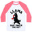 Virgin Teez  Baseball Tee Unisex Classic Baseball Tee / x-small / White/Neon Pink LLAMA SAID KNOCK YOU OUT UNISEX CLASSIC BASEBALL TEE