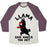 Virgin Teez  Baseball Tee Unisex Tri-Blend Baseball Tee / small / Oatmeal / Maroon LLAMA SAID KNOCK YOU OUT UNISEX TRI-BLEND BASEBALL TEE