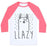 Virgin Teez  Baseball Tee Unisex Classic Baseball Tee / x-small / White/Neon Pink LLAZY LLAMA UNISEX CLASSIC BASEBALL TEE