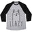 Virgin Teez  Baseball Tee Unisex Tri-Blend Baseball Tee / small / Athletic Gray / Black LLAZY LLAMA UNISEX TRI-BLEND BASEBALL TEE