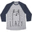 Virgin Teez  Baseball Tee Unisex Tri-Blend Baseball Tee / small / Athletic Gray / Navy LLAZY LLAMA UNISEX TRI-BLEND BASEBALL TEE
