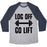 Virgin Teez  Baseball Tee Unisex Tri-Blend Baseball Tee / small / Athletic Gray / Navy LOG OFF, GO LIFT UNISEX TRI-BLEND BASEBALL TEE