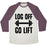 Virgin Teez  Baseball Tee Unisex Tri-Blend Baseball Tee / small / Oatmeal / Maroon LOG OFF, GO LIFT UNISEX TRI-BLEND BASEBALL TEE