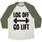 Virgin Teez  Baseball Tee Unisex Tri-Blend Baseball Tee / small / Oatmeal / Moss LOG OFF, GO LIFT UNISEX TRI-BLEND BASEBALL TEE