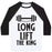Virgin Teez  Baseball Tee Unisex Classic Baseball Tee / x-small / White/Black LONG LIFT THE KING UNISEX CLASSIC BASEBALL TEE