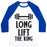 Virgin Teez  Baseball Tee Unisex Classic Baseball Tee / x-small / White/Blue LONG LIFT THE KING UNISEX CLASSIC BASEBALL TEE