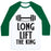 Virgin Teez  Baseball Tee Unisex Classic Baseball Tee / x-small / White/Dark Green LONG LIFT THE KING UNISEX CLASSIC BASEBALL TEE