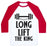 Virgin Teez  Baseball Tee Unisex Classic Baseball Tee / x-small / White/Red LONG LIFT THE KING UNISEX CLASSIC BASEBALL TEE