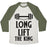 Virgin Teez  Baseball Tee Unisex Tri-Blend Baseball Tee / small / Oatmeal / Moss LONG LIFT THE KING UNISEX TRI-BLEND BASEBALL TEE