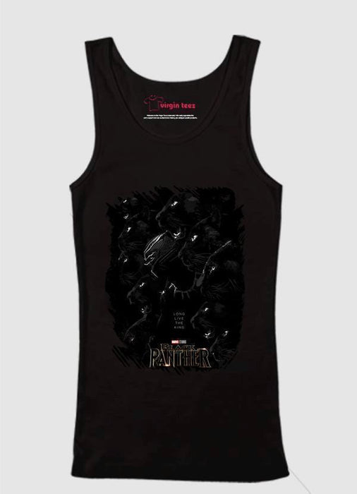 M Nidal Khan Tank Top SMALL / Black Long Live the King Black Panther Tank Top