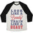 Virgin Teez  Baseball Tee Unisex Tri-Blend Baseball Tee / small / Oatmeal / Black LOOK LIKE A BEAUTY TRAIN LIKE A BEAST UNISEX TRI-BLEND BASEBALL TEE