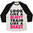 Virgin Teez  Baseball Tee Unisex Tri-Blend Baseball Tee / small / Oatmeal / Black LOOK LIKE A BEAUTY, TRAIN LIKE A BEAST UNISEX TRI-BLEND BASEBALL TEE
