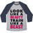 Virgin Teez  Baseball Tee Unisex Tri-Blend Baseball Tee / small / Athletic Gray / Navy LOOK LIKE A BEAUTY, TRAIN LIKE A BEAST UNISEX TRI-BLEND BASEBALL TEE