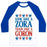Virgin Teez  Baseball Tee Unisex Classic Baseball Tee / x-small / White/Blue LOOK LIKE A ZORA TRAIN LIKE A GORON UNISEX CLASSIC BASEBALL TEE