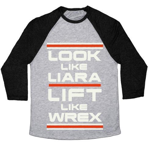 Virgin Teez  Baseball Tee Unisex Tri-Blend Baseball Tee / small / Athletic Gray / Black LOOK LIKE LIARA LIFT LIKE WREX UNISEX TRI-BLEND BASEBALL TEE