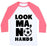 Virgin Teez  Baseball Tee Unisex Classic Baseball Tee / x-small / White/Neon Pink LOOK MA, NO HANDS (SOCCER) UNISEX CLASSIC BASEBALL TEE