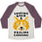 Virgin Teez  Baseball Tee Unisex Tri-Blend Baseball Tee / small / Oatmeal / Maroon LOOKING GOOD AND FEELING CORGEOUS UNISEX TRI-BLEND BASEBALL TEE