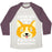 Virgin Teez  Baseball Tee Unisex Tri-Blend Baseball Tee / small / Oatmeal / Maroon LOOKING GOOD AND FEELING CORGEOUS UNISEX TRI-BLEND BASEBALL TEE